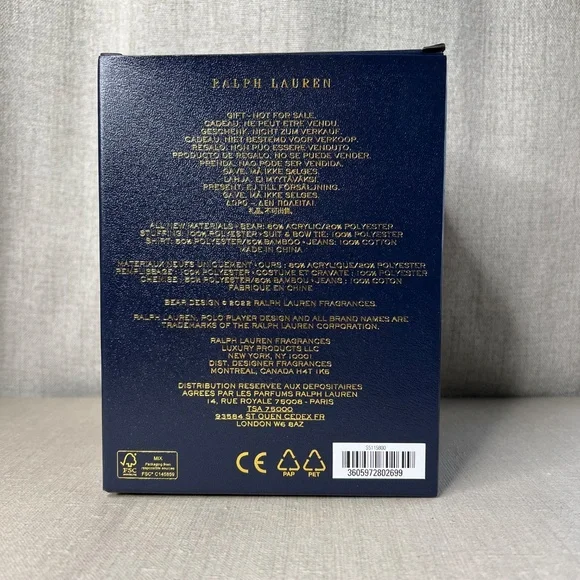 ❤️Last One!❤️ Ralph Lauren Bear Toy in Tuxedo - Picture 6 of 7